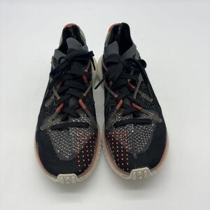 adidas Black Athletic Sneakers with Orange Accent Detailing